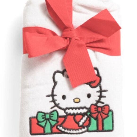 NWT HELLO KITTY Set Of 2 Hello Presents Hand Towels 16x28 - Picture 2 of 4